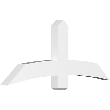 Ekena Millwork Bellingham Architectural Grade PVC Gable Bracket, 60"W x 25"H x 4"D x 6"F, 10/12 Pitch GBP060X25X0406BEL00